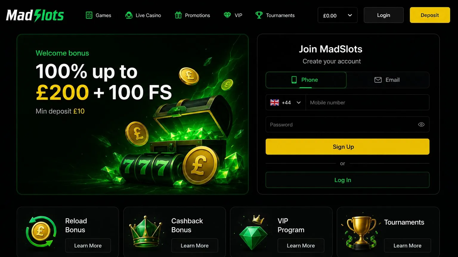 How to register at MadSlots Casino real money